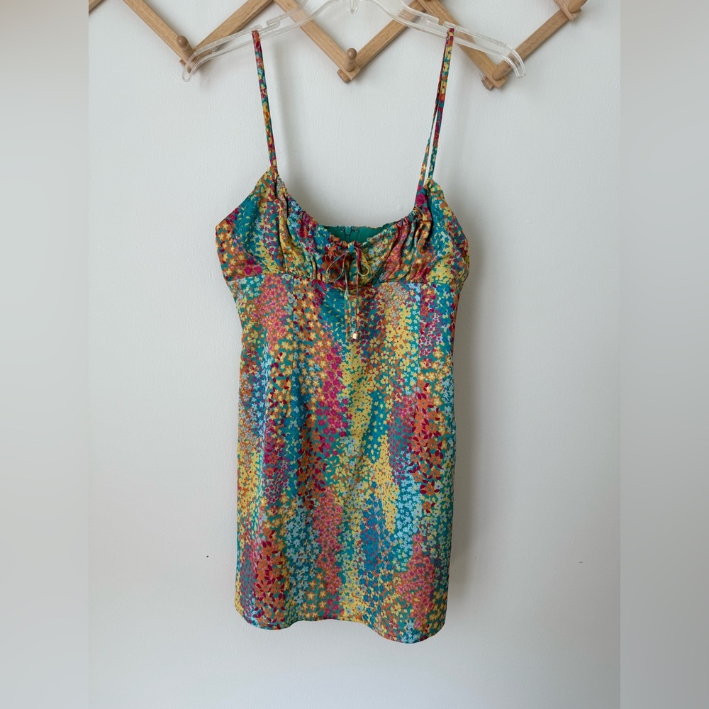 Showpo. Satin Mini Floral Dress